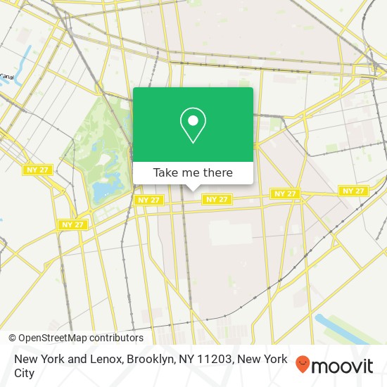 New York and Lenox, Brooklyn, NY 11203 map