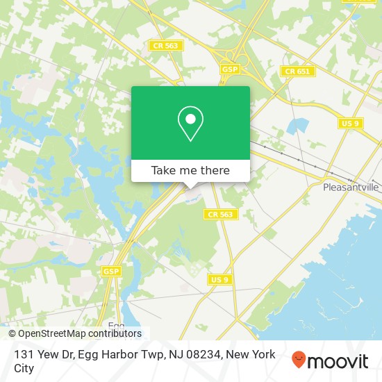 131 Yew Dr, Egg Harbor Twp, NJ 08234 map