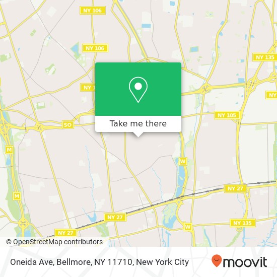 Oneida Ave, Bellmore, NY 11710 map