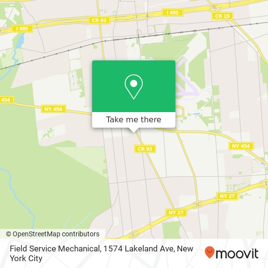 Mapa de Field Service Mechanical, 1574 Lakeland Ave