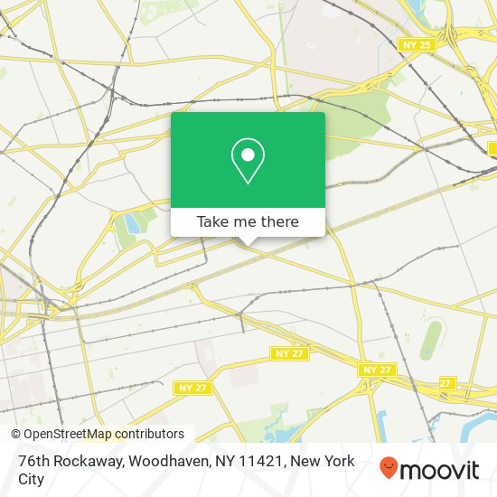 76th Rockaway, Woodhaven, NY 11421 map