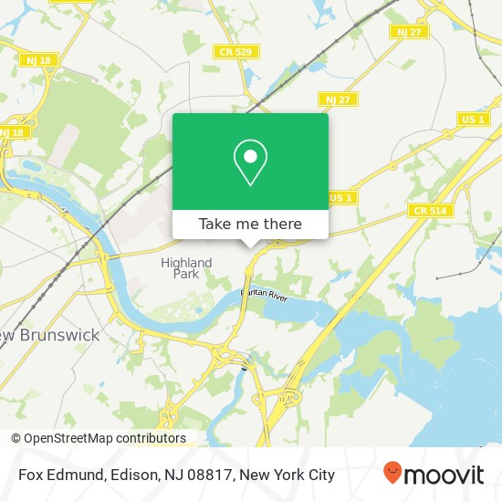 Mapa de Fox Edmund, Edison, NJ 08817