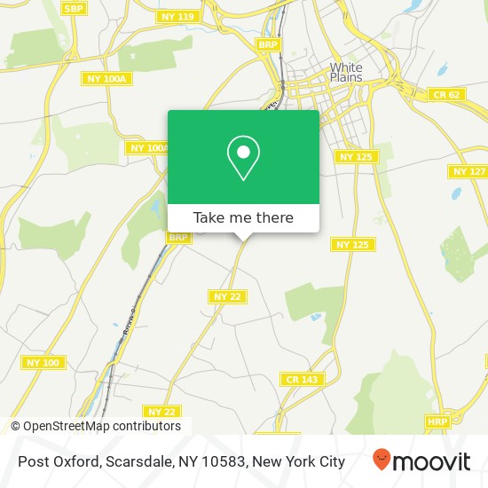 Post Oxford, Scarsdale, NY 10583 map