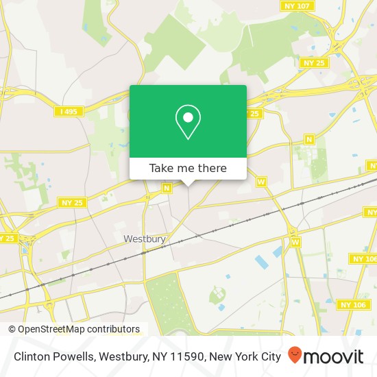 Mapa de Clinton Powells, Westbury, NY 11590