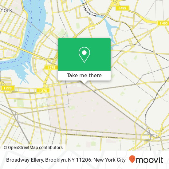 Mapa de Broadway Ellery, Brooklyn, NY 11206