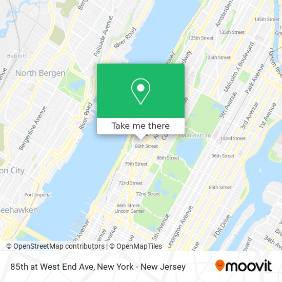 Mapa de 85th at West End Ave