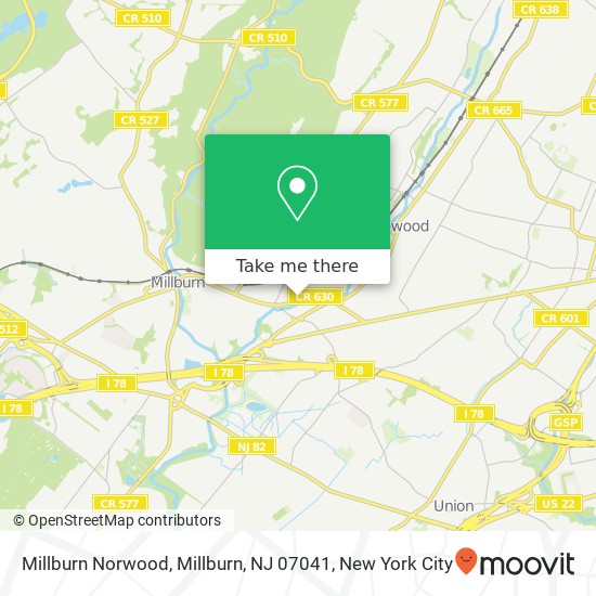 Millburn Norwood, Millburn, NJ 07041 map