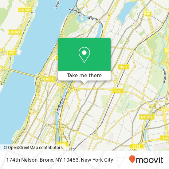 Mapa de 174th Nelson, Bronx, NY 10453