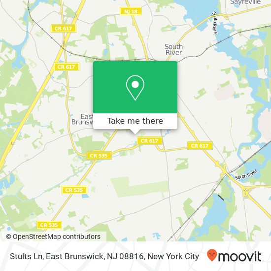 Mapa de Stults Ln, East Brunswick, NJ 08816