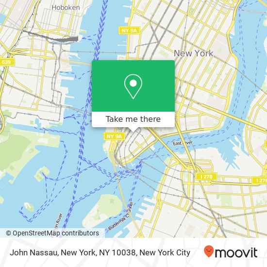 John Nassau, New York, NY 10038 map