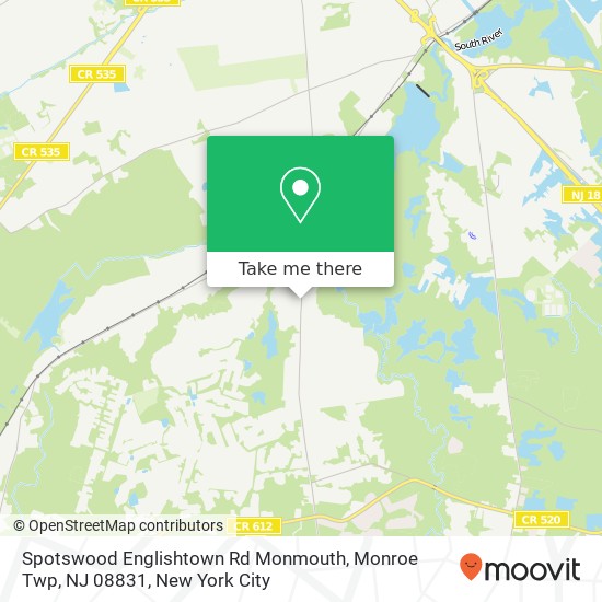 Spotswood Englishtown Rd Monmouth, Monroe Twp, NJ 08831 map