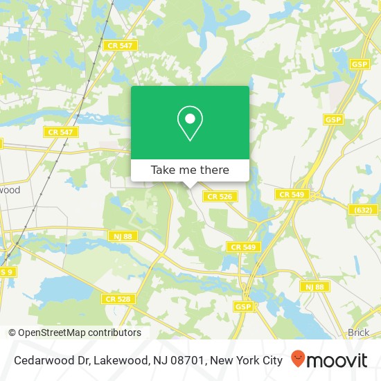 Cedarwood Dr, Lakewood, NJ 08701 map