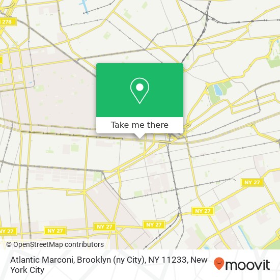 Mapa de Atlantic Marconi, Brooklyn (ny City), NY 11233