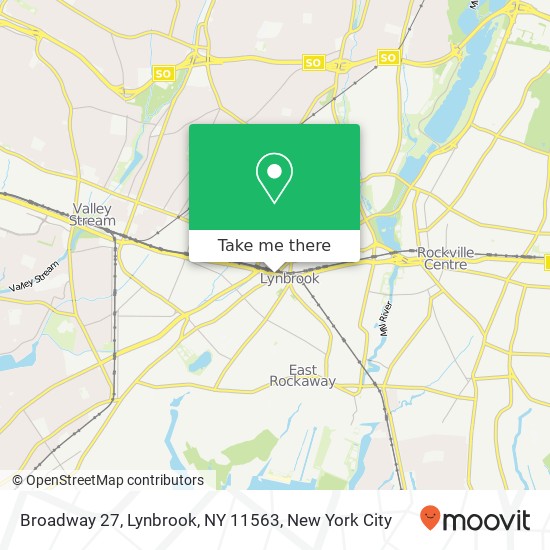 Mapa de Broadway 27, Lynbrook, NY 11563