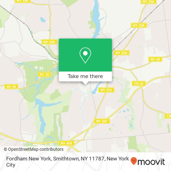 Mapa de Fordham New York, Smithtown, NY 11787