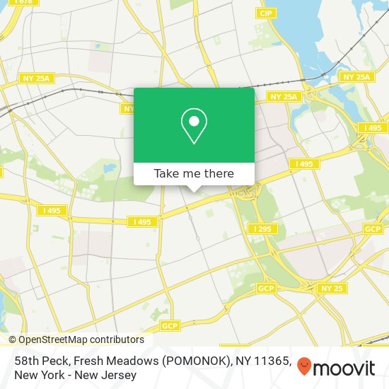 Mapa de 58th Peck, Fresh Meadows (POMONOK), NY 11365