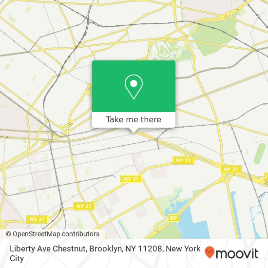 Liberty Ave Chestnut, Brooklyn, NY 11208 map