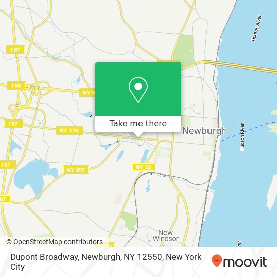 Mapa de Dupont Broadway, Newburgh, NY 12550