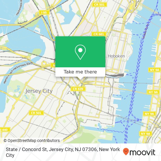 State / Concord St, Jersey City, NJ 07306 map