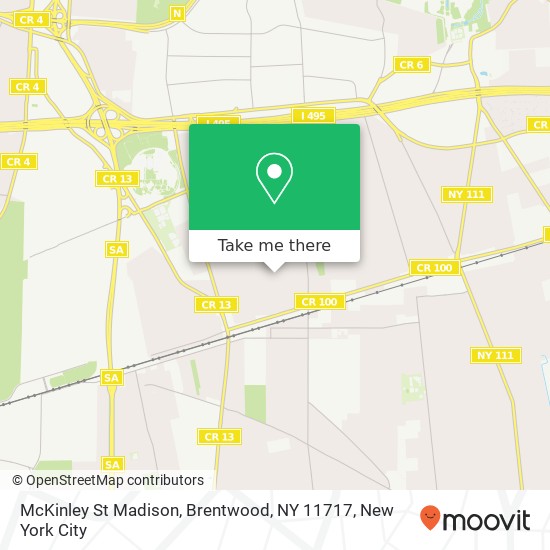 Mapa de McKinley St Madison, Brentwood, NY 11717