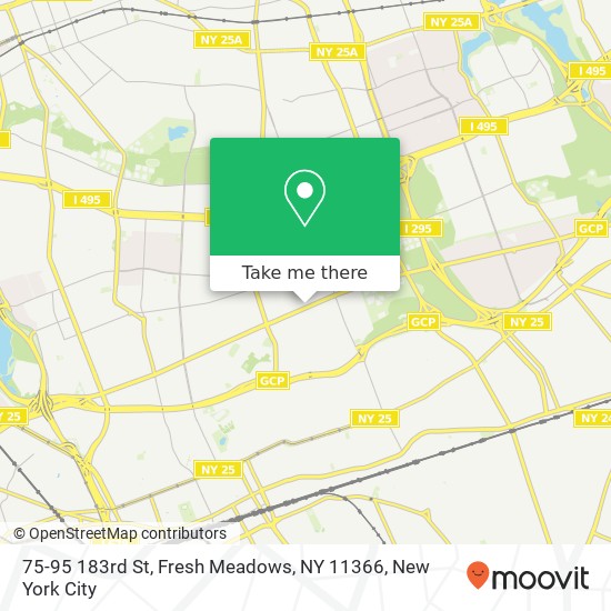 Mapa de 75-95 183rd St, Fresh Meadows, NY 11366