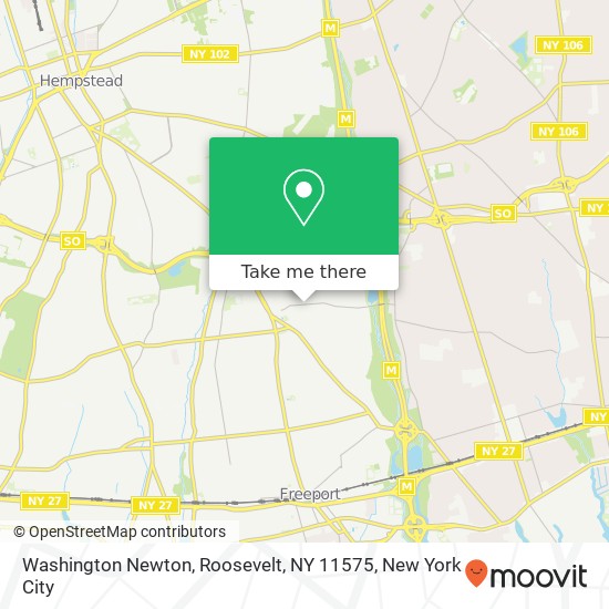 Washington Newton, Roosevelt, NY 11575 map