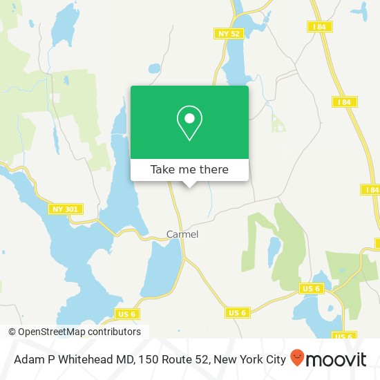 Mapa de Adam P Whitehead MD, 150 Route 52