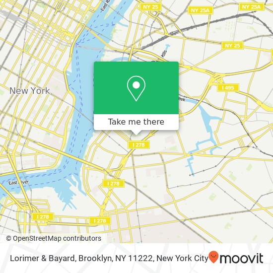Mapa de Lorimer & Bayard, Brooklyn, NY 11222