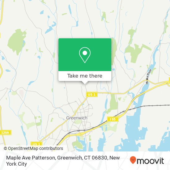 Mapa de Maple Ave Patterson, Greenwich, CT 06830