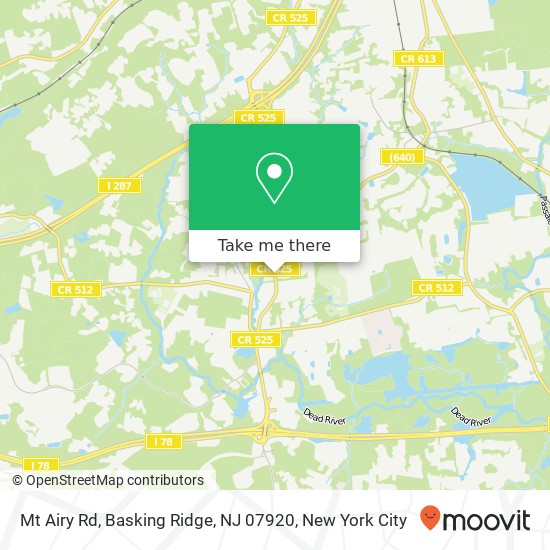 Mapa de Mt Airy Rd, Basking Ridge, NJ 07920