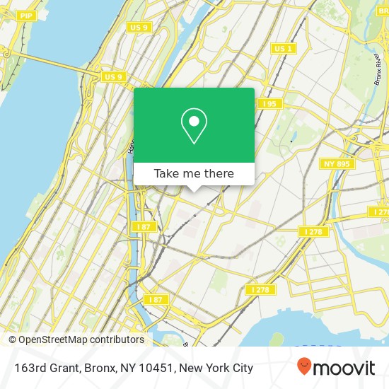 163rd Grant, Bronx, NY 10451 map