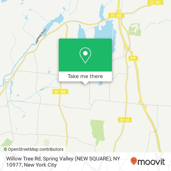 Mapa de Willow Tree Rd, Spring Valley (NEW SQUARE), NY 10977