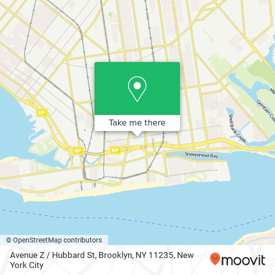 Mapa de Avenue Z / Hubbard St, Brooklyn, NY 11235