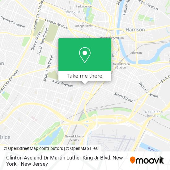 Clinton Ave and Dr Martin Luther King Jr Blvd map