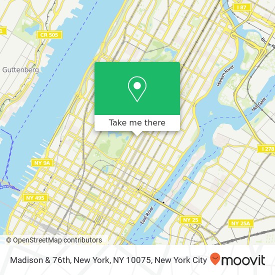 Madison & 76th, New York, NY 10075 map