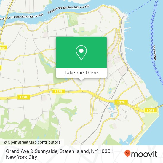 Mapa de Grand Ave & Sunnyside, Staten Island, NY 10301