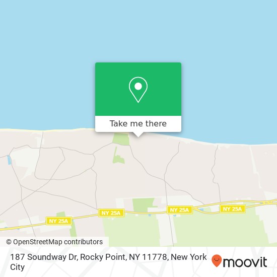 Mapa de 187 Soundway Dr, Rocky Point, NY 11778