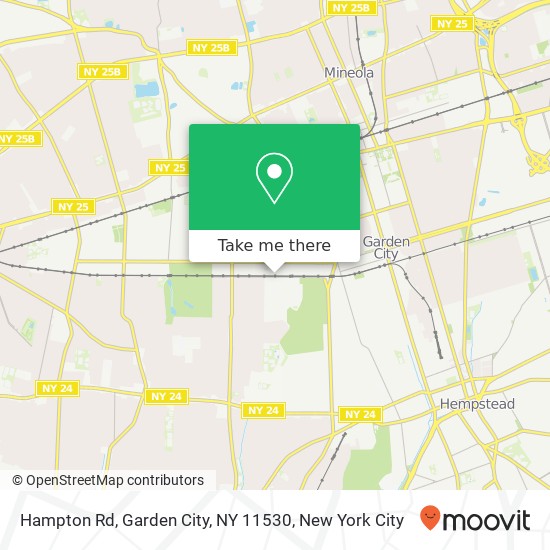 Mapa de Hampton Rd, Garden City, NY 11530