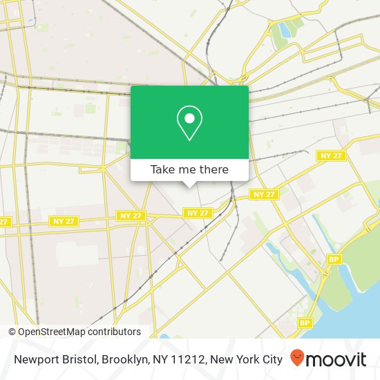Mapa de Newport Bristol, Brooklyn, NY 11212
