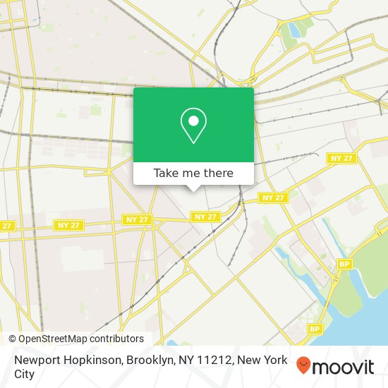 Mapa de Newport Hopkinson, Brooklyn, NY 11212