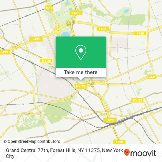 Mapa de Grand Central 77th, Forest Hills, NY 11375