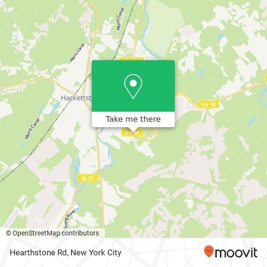 Mapa de Hearthstone Rd, Hackettstown, NJ 07840