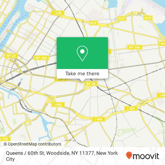 Mapa de Queens / 60th St, Woodside, NY 11377