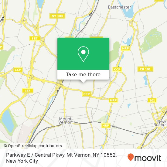 Parkway E / Central Pkwy, Mt Vernon, NY 10552 map