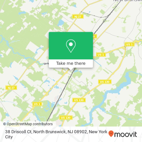 38 Driscoll Ct, North Brunswick, NJ 08902 map