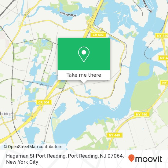 Mapa de Hagaman St Port Reading, Port Reading, NJ 07064