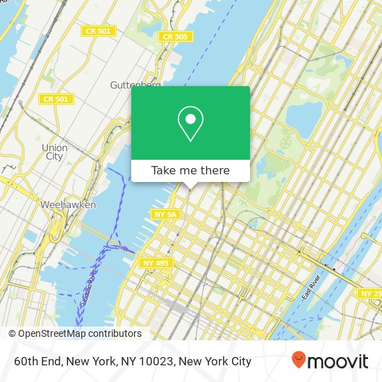 Mapa de 60th End, New York, NY 10023