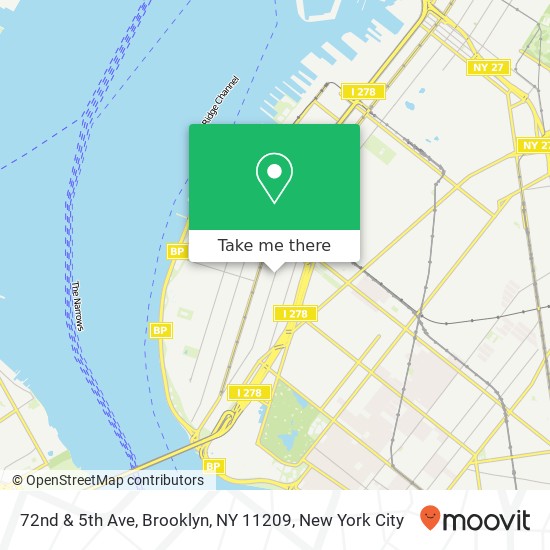 Mapa de 72nd & 5th Ave, Brooklyn, NY 11209