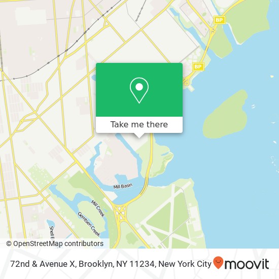 Mapa de 72nd & Avenue X, Brooklyn, NY 11234