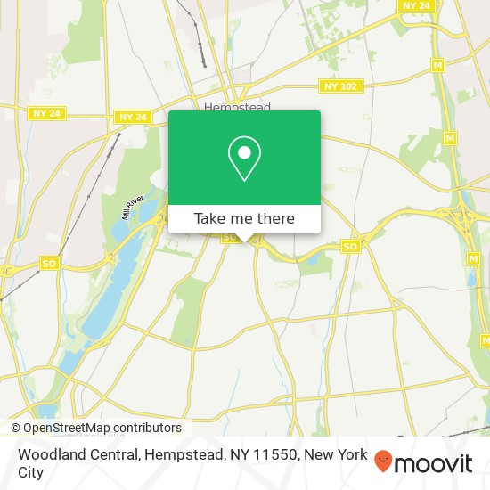 Woodland Central, Hempstead, NY 11550 map